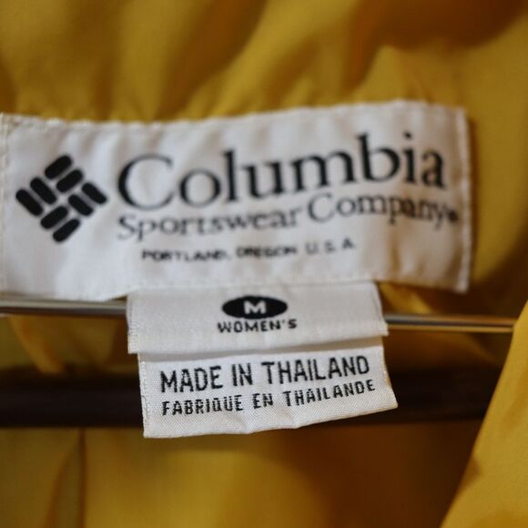 Columbia Navy Blue & Yellow Outerwear Rain Gear Jacket Womens Medium - Picture 9 of 16